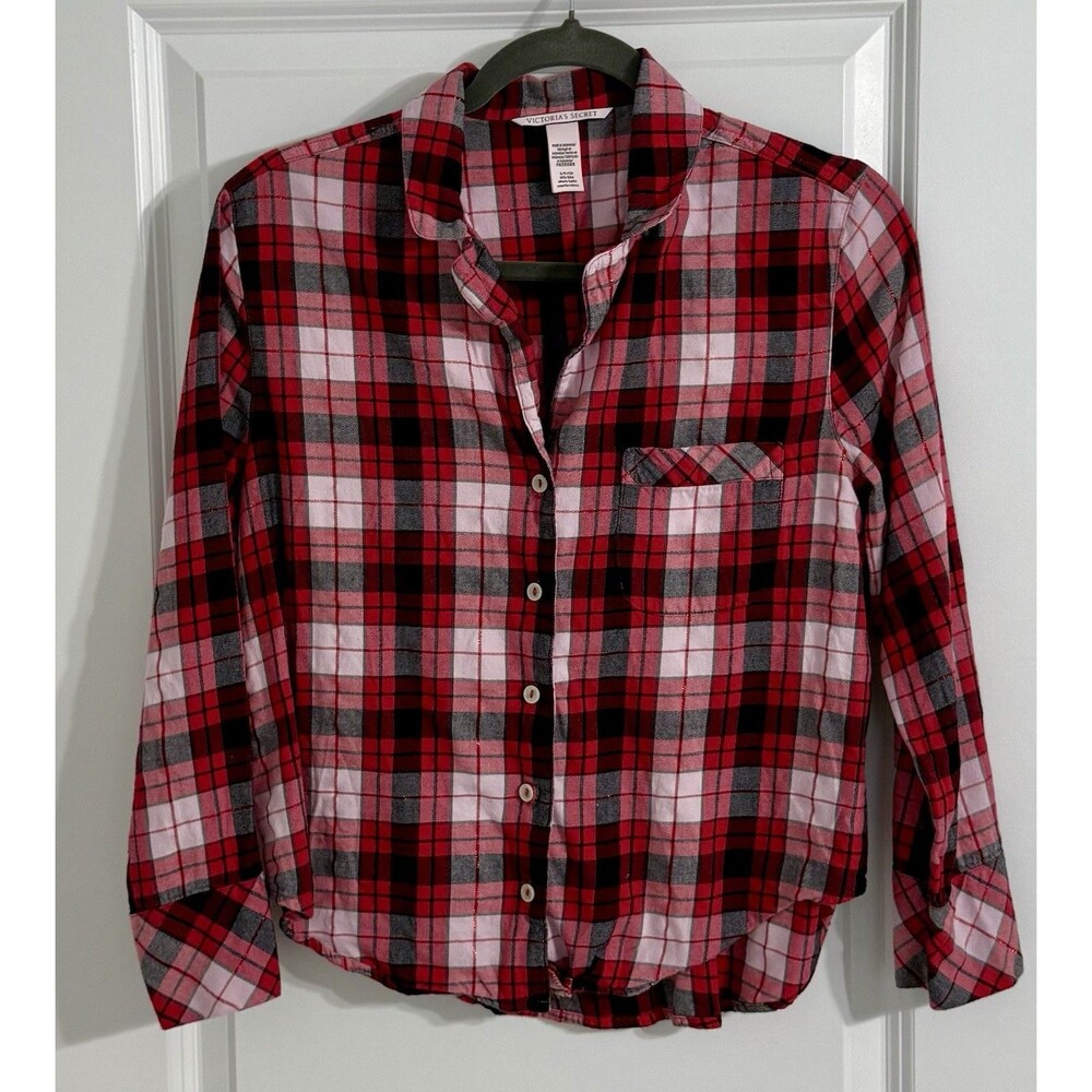 Victoria’s Secret Plaid Pajama Top Small
